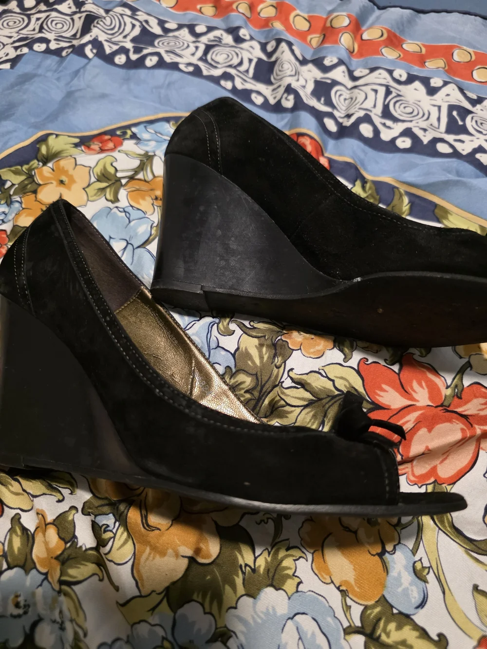 Black Wedge Heels for Women - Classic Slip-On Style